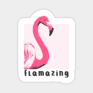 Flamazing Flamingo Art Design Magnet
