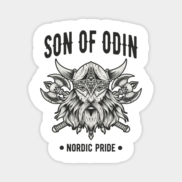 Viking Son Of Odin Norse Mythology Magnet by Foxxy Merch