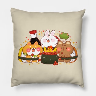 Cute Sushi Animals Pillow