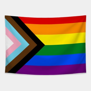 Progress Pride Flag Tapestry