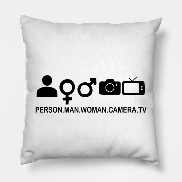 Person Woman Man Camera TV Pillow by valentinahramov