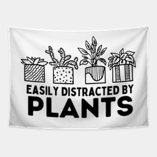 Easily Distracted By Plants Gardener Gifts Gardening Garden Tapestry