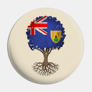 Tree of Life with Turks and Caicos Flag Pin