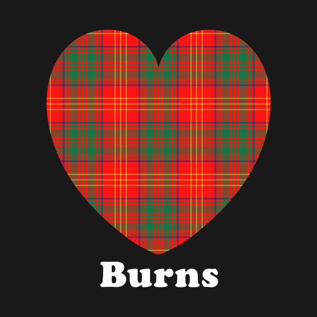 The BURNS Family Tartan 'Love Heart' Design by Plaidify