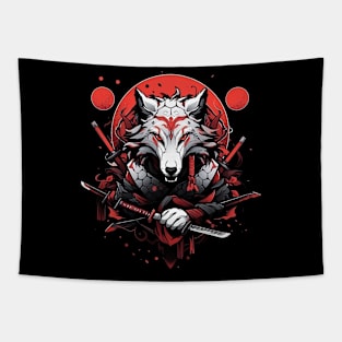 wolf samurai Tapestry