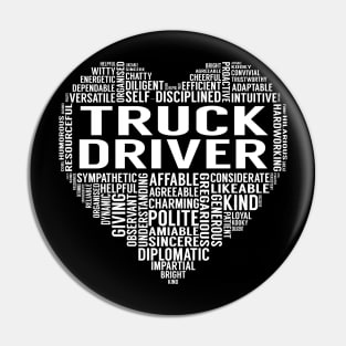 Truck Driver Heart Pin