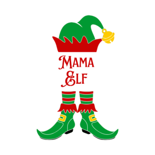 Mama Elf Holiday Christmas T-Shirt