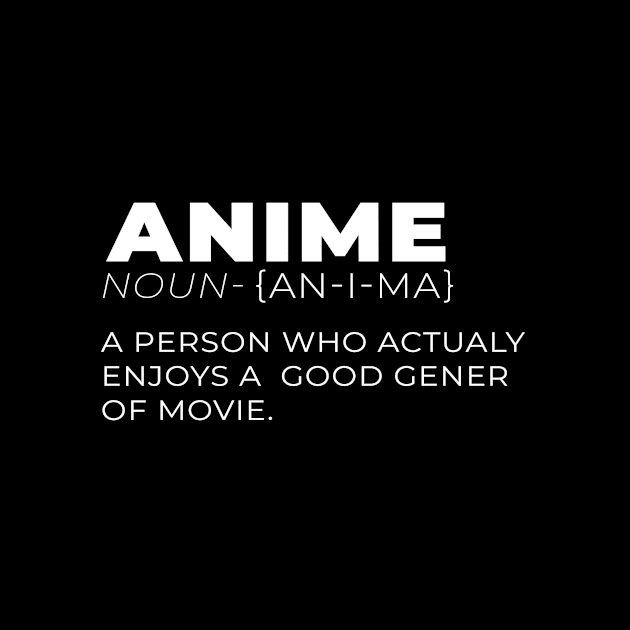 Trendy Anime Definition Text Design by Graphics King