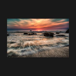 Sunset at a Rocky Beach T-Shirt