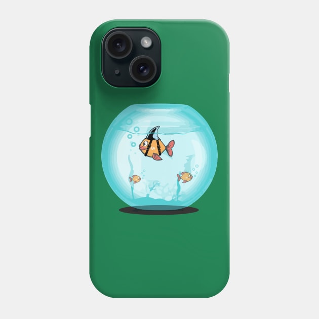 Goldfish Shark Phone Case by Vin Zzep