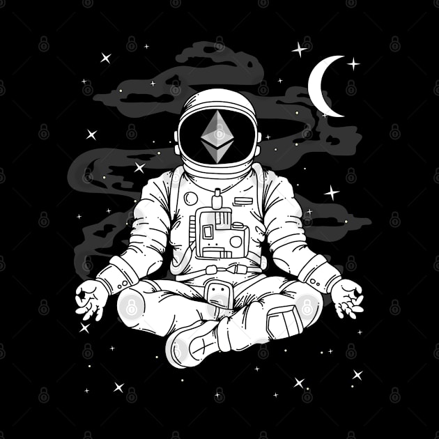 Astronaut Yoga Ethereum ETH Coin To The Moon Crypto Token Cryptocurrency Blockchain Wallet Birthday Gift For Men Women Kids by Thingking About