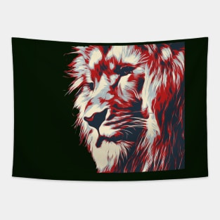 Artistic Lion's head Cute Hand drawn animal Gift Tapestry