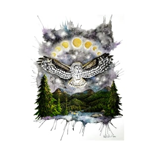Owl Moonlight Lake T-Shirt