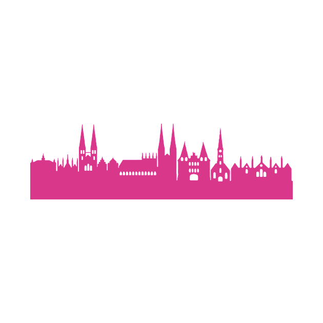 Lübeck skyline pink by 44spaces