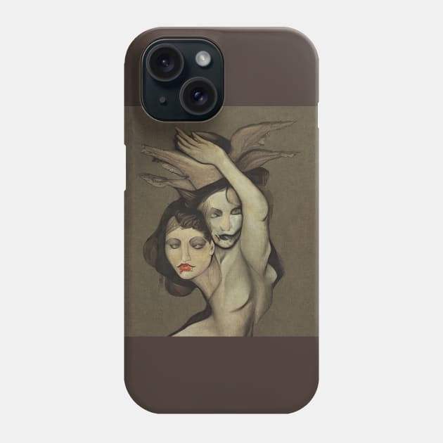 Mysterious creepy siamese twins Phone Case by AnnArtshock