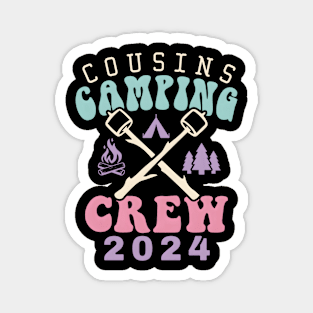 Cousin Camping Crew 2024 Family Vacation Camp Magnet