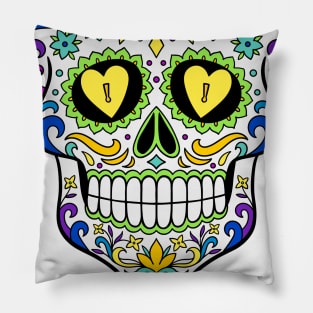 Sugar Skull Art, dia de los muertos Pillow