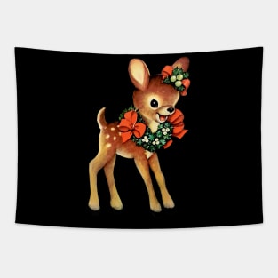 Vintage Christmas Reindeer Cute Christmas Tapestry