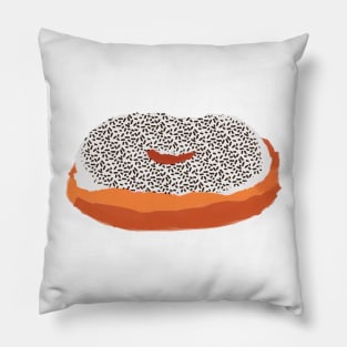 White Donut with Sprinkles Pillow