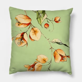 Orange Bougainvillea Flowers Pillow