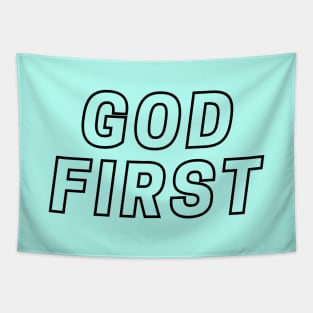 God First | Christian Typography Tapestry