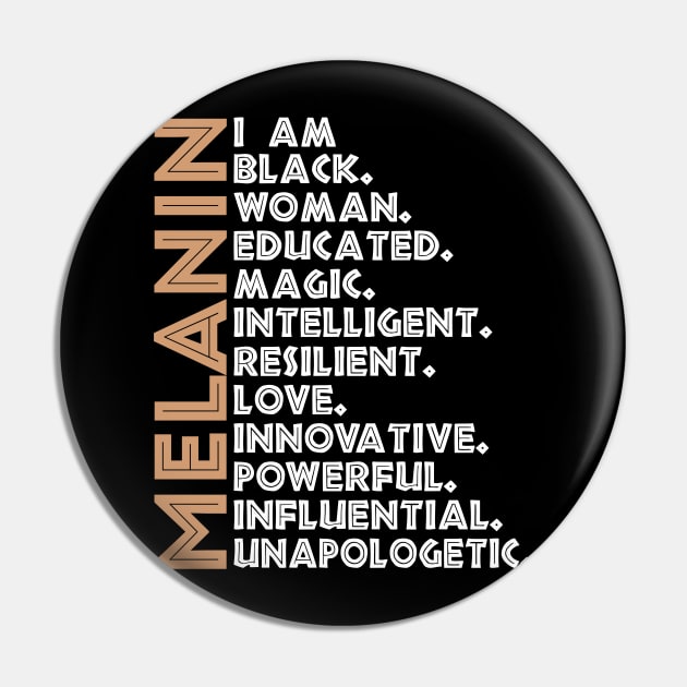 I Am Black Woman Educated Melanin Black History Month women history Pin by Gaming champion