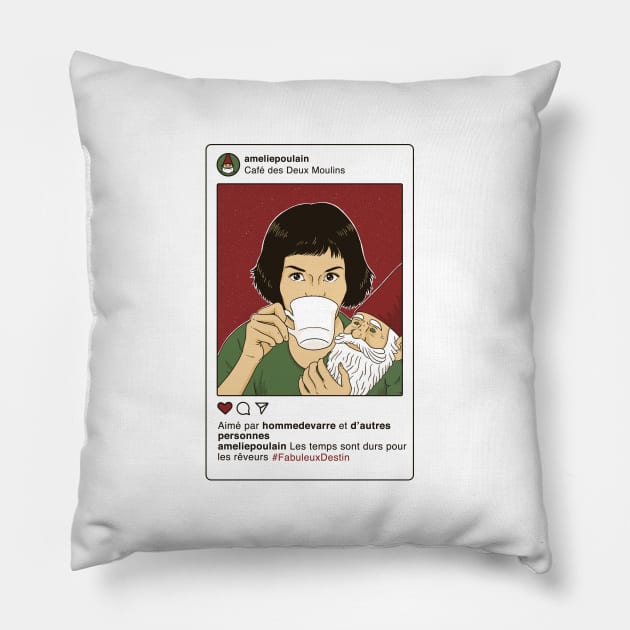 Insta Amelie Pillow by olddesigntees