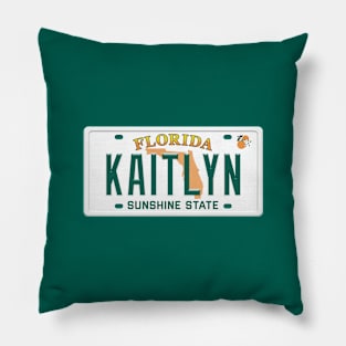 Kaitlyn License Plate - FL Pillow