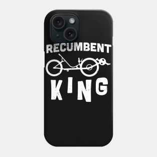 Recumbent king / recumbent bicycle gift idea / recumbent trike lover present Phone Case