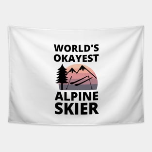 World's Okayest Alpine Skier - Skiing Tapestry