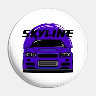 Midnight Purple Skyline R34 Pin