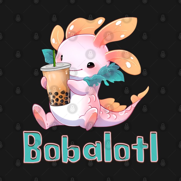 Bobalotl Funny Axolotl Bubble Tea by Luxinda