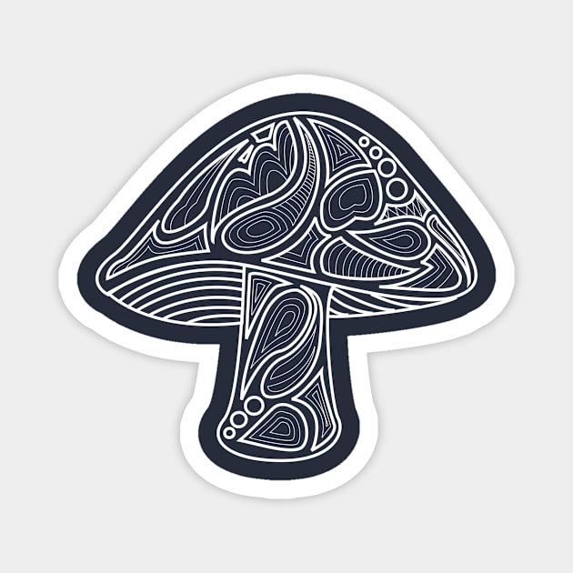 Mushroom Design Magnet by SillyShirts