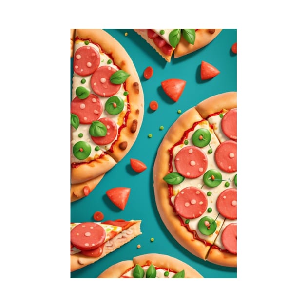 Seamless Pattern Pizza by ZiaZiaShop