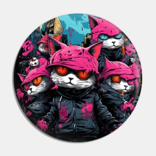 Gangsta Cats, Badass Cats of The Neighborhood! Splash Pin