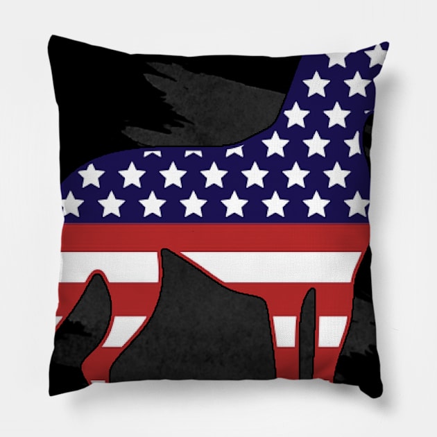 Dachshund 4th of July Patriotic American USA Flag Dog Gift Pillow by Simpsonfft