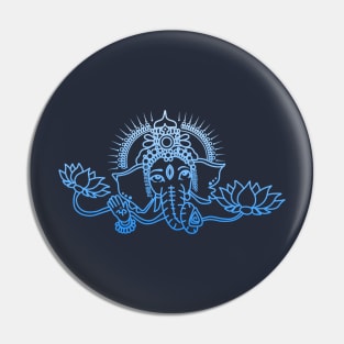 Sky of Blessings Ganesh Henna Design Pin