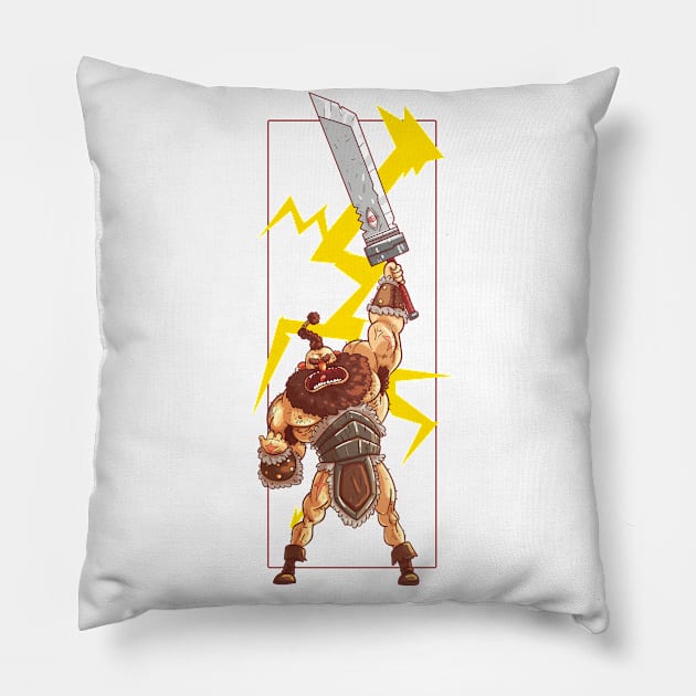 Zog and sword Pillow by DinayArt