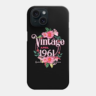 April birthday vintage 1961 Phone Case