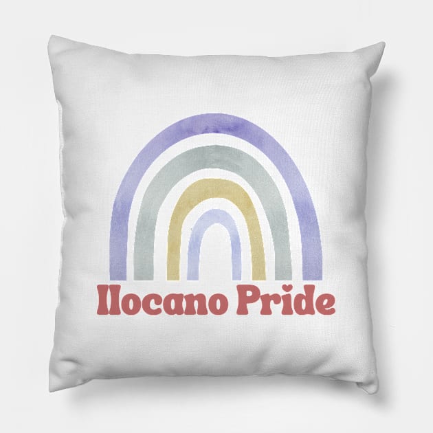 Pinay Ilocano Pride cute rainbow Pillow by CatheBelan