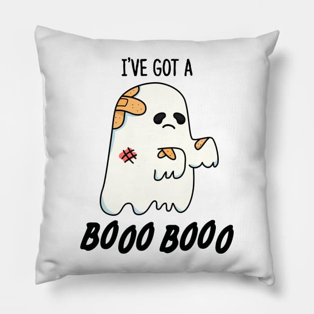 I've Got A Boo-Boo Cute Ghost Pun Pillow by punnybone
