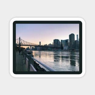 Roosevelt Island Bridge Sunset Magnet