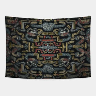 Ancient mayan graphic design Tapestry