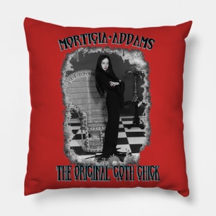 Morticia Addams: The Original Goth Chick v2.0 Pillow