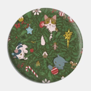 Cats on the Christmas Tree Pin