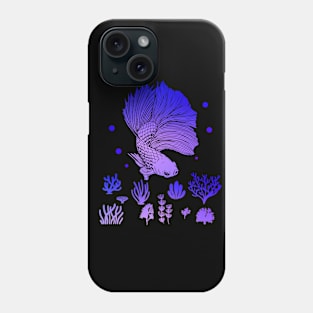 Betta fish lover art Phone Case