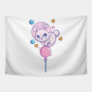 Space Bunny Candy Tapestry