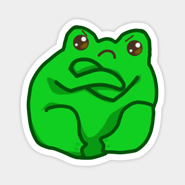 Kawaii Angry Fog, Funny Frog Lover Magnet by logiamerch