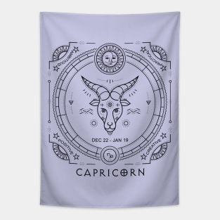 Capricorn Sun Sign Astrology Zodiac Tapestry