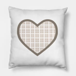 Grey Cottage Heart Pillow